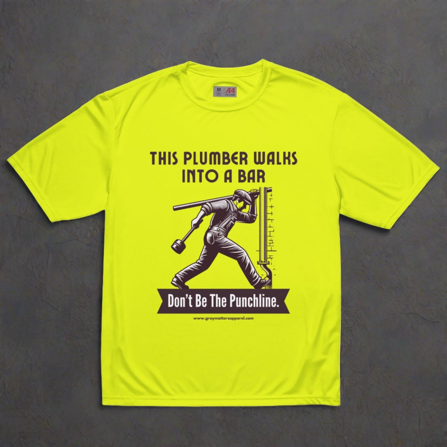 'Plumber' Performance Crew Neck T-Shirt